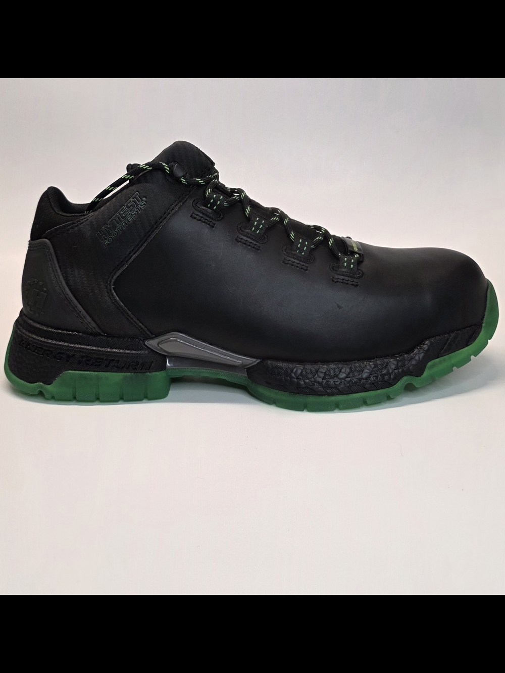 New HyTes Footrests 2.0 Black safety Toe Leather Work  Boots Men's Size 11.5 13D